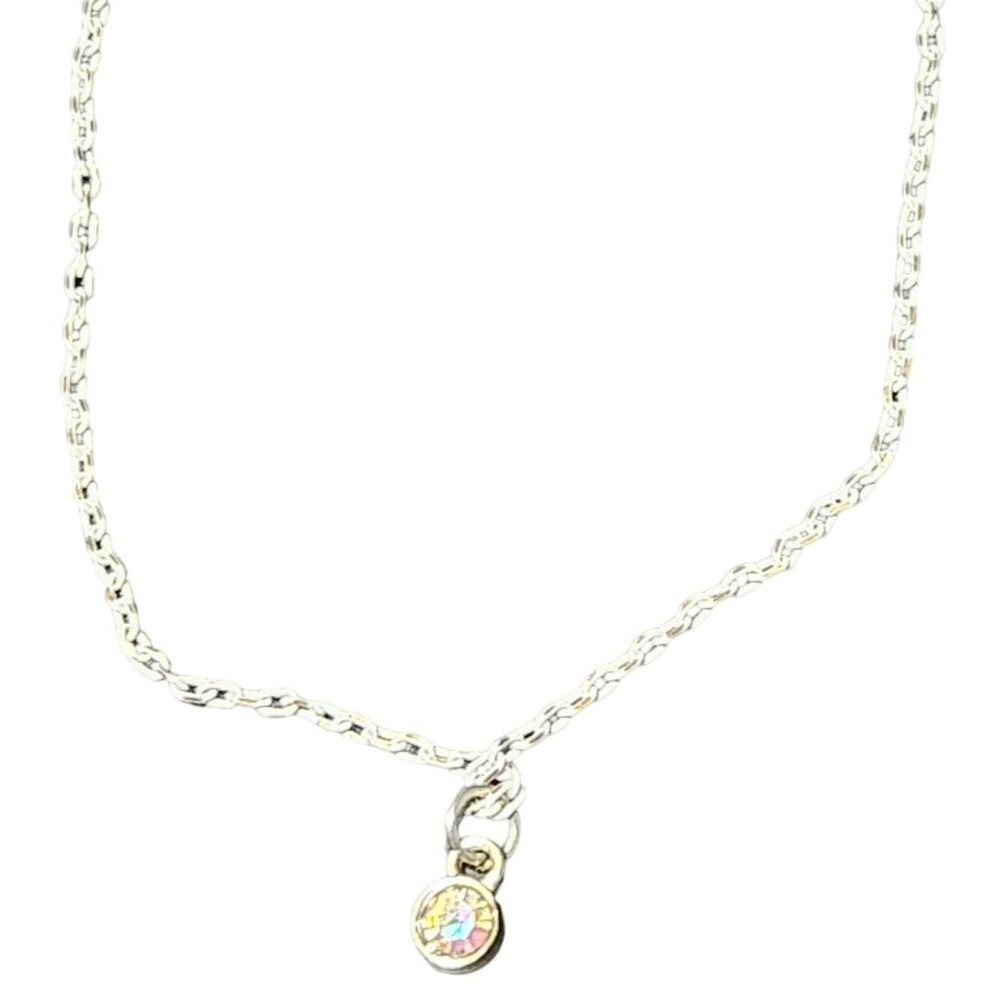 Elegant AB Rhinestone Crystal Bracelet White Gold Tone Chain Fashion Jewelry